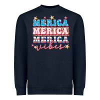 Navy Merica vibes Heavyweight Sweatshirt - FaDigitalArtStudio
