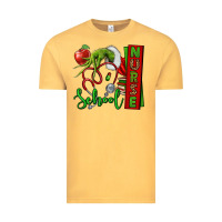 Vintage Mustard Christmas Character Nurse Vintage Tee - NancyCooperArtShop