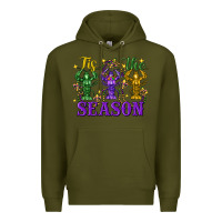 Army Green Tis The Season Crawfish Mardi Gras Premium Hoodie - FaDigitalArtStudio