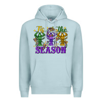 Blue Mist Tis The Season Crawfish Mardi Gras Premium Hoodie - FaDigitalArtStudio