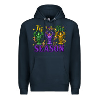 Navy Tis The Season Crawfish Mardi Gras Premium Hoodie - FaDigitalArtStudio