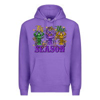 Purple Tis The Season Crawfish Mardi Gras Premium Hoodie - FaDigitalArtStudio