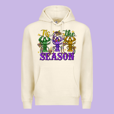 Tis The Season Crawfish Mardi Gras Premium Hoodie Designed By Fadigitalartstudio
