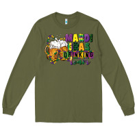 Army Green mardi gras drinking team 12 inches 300 dpi Long Sleeve Tee - CowGirlArtShop