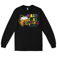 Black mardi gras drinking team 12 inches 300 dpi Long Sleeve Tee - CowGirlArtShop