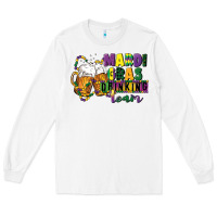 White mardi gras drinking team 12 inches 300 dpi Long Sleeve Tee - CowGirlArtShop