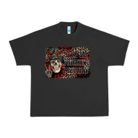 Pigment Black I'm so freaking merry skeleton messy bun Urban Heavy Tee - NancyCooperArtShop