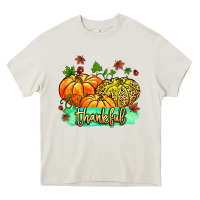 Cream thankful pumpkins with glitter Heavy Core Tee - MaliasSmallBusiness