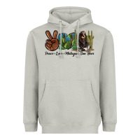 Moon Dust Peace Love Malayan Sun Bear Heavyweight Hoodie - LillyAllenDesigns