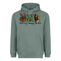 Sage Peace Love Malayan Sun Bear Heavyweight Hoodie - LillyAllenDesigns
