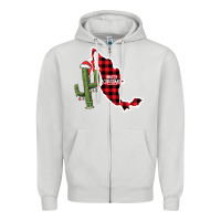 Dove Grey Merry Christmas Zipper Hoodie - CowhideDigitalArt