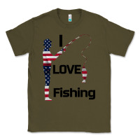 Army Green I love fishing Classic Tee - Bettercallsaul