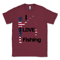 Burgundy I love fishing Classic Tee - Bettercallsaul