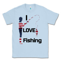 Dusty Blue I love fishing Classic Tee - Bettercallsaul