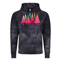 Cloud Black christmas tress with lights Vintage Hoodie - texasbilliewilder