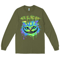 Army Green colorul chesire Long Sleeve Tee - tuanDangUi