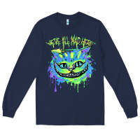 Navy colorul chesire Long Sleeve Tee - tuanDangUi