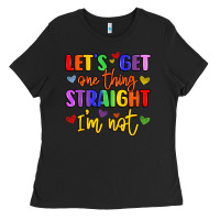 Black celebrate pride with colorful text Ladies Tee - LillyAllenDesigns