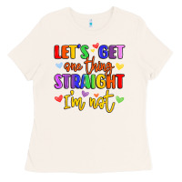 Bone celebrate pride with colorful text Ladies Tee - LillyAllenDesigns