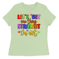 Matcha celebrate pride with colorful text Ladies Tee - LillyAllenDesigns