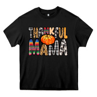 Black Thankful Mama Heavy Core Tee - MaliasSmallBusiness