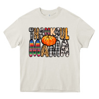 Cream Thankful Mama Heavy Core Tee - MaliasSmallBusiness