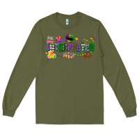 Army Green interpreter mardi gras Long Sleeve Tee - CowGirlArtShop