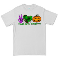 Dove Grey peace love halloween Premium Tee - BundleAndBundleShop