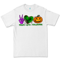 White peace love halloween Premium Tee - BundleAndBundleShop
