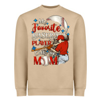 Mushroom My favorite baseball player calls me mom Heavyweight Sweatshirt - FaDigitalArtStudio