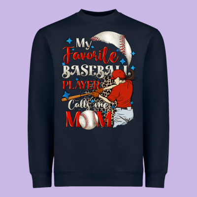 My Favorite Baseball Player Calls Me Mom Heavyweight Sweatshirt Designed By Fadigitalartstudio