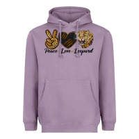 Lavender Peace Love Lion Head Heavyweight Hoodie - LillyAllenDesigns
