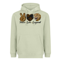 Matcha Peace Love Lion Head Heavyweight Hoodie - LillyAllenDesigns