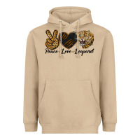 Mushroom Peace Love Lion Head Heavyweight Hoodie - LillyAllenDesigns