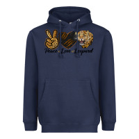 Navy Peace Love Lion Head Heavyweight Hoodie - LillyAllenDesigns