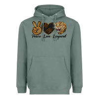 Sage Peace Love Lion Head Heavyweight Hoodie - LillyAllenDesigns