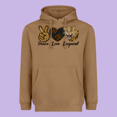Peace Love Lion Head Heavyweight Hoodie Designed By Lillyallendesigns