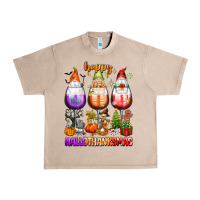 French Oak Happy Hallothanksmas wine glasses and gnomes Urban Heavy Tee - texasbilliewilder