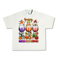 Pistachio Happy Hallothanksmas wine glasses and gnomes Urban Heavy Tee - texasbilliewilder