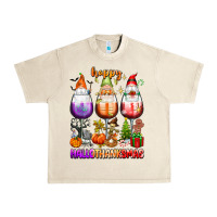 Sandshell Happy Hallothanksmas wine glasses and gnomes Urban Heavy Tee - texasbilliewilder