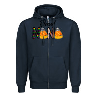 Navy Blessed nana Zipper Hoodie - CowhideDigitalArt