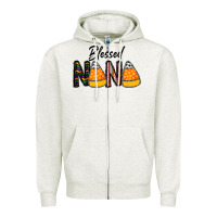 Oatmeal Heather Blessed nana Zipper Hoodie - CowhideDigitalArt