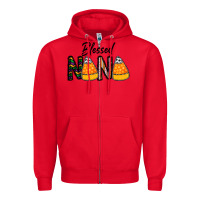 Red Blessed nana Zipper Hoodie - CowhideDigitalArt