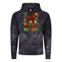 Cloud Black santas favorite dog mom afro messy bun Vintage Hoodie - texasbilliewilder