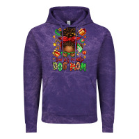 Cloud Purple santas favorite dog mom afro messy bun Vintage Hoodie - texasbilliewilder