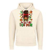 Vintage Artic santas favorite dog mom afro messy bun Vintage Hoodie - texasbilliewilder
