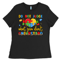 Black puzzle heart inclusivity message Ladies Tee - LillyAllenDesigns
