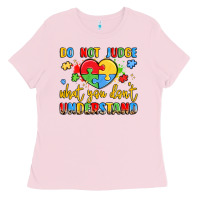 Bubblegum Pink puzzle heart inclusivity message Ladies Tee - LillyAllenDesigns