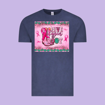 Give Cancer The Boot Vintage Tee Designed By Nancycooperartshop