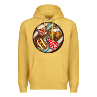 Antique Gold american football round earrings Premium Hoodie - BundleAndBundleShop